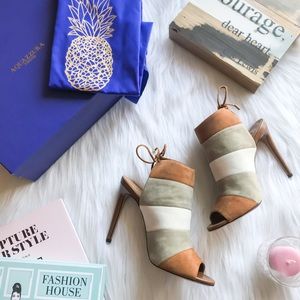 Authentic Aquazzura Rainbow Tie Back Pumps IT 38